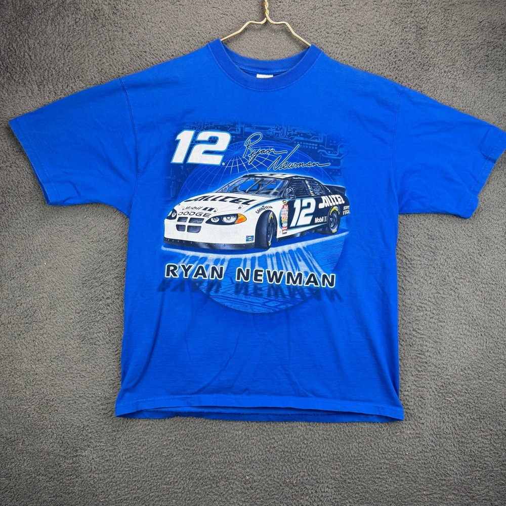 Fruit of the Loom Lofteez Ryan Newman NASCAR Alltel Racing T-Shirt Mens XL Blue